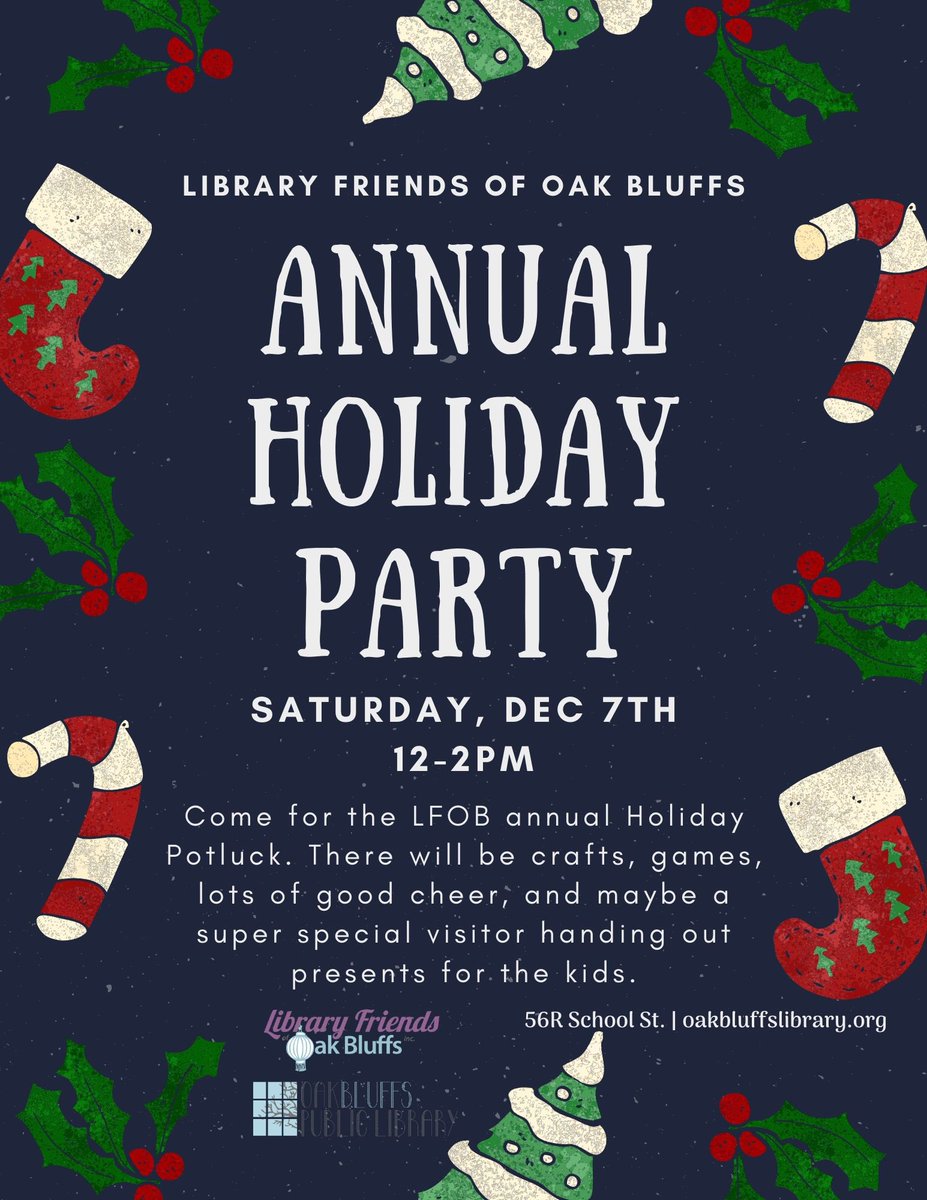 Hope you can join us for the fun, food, craft project and a visit from Santa!