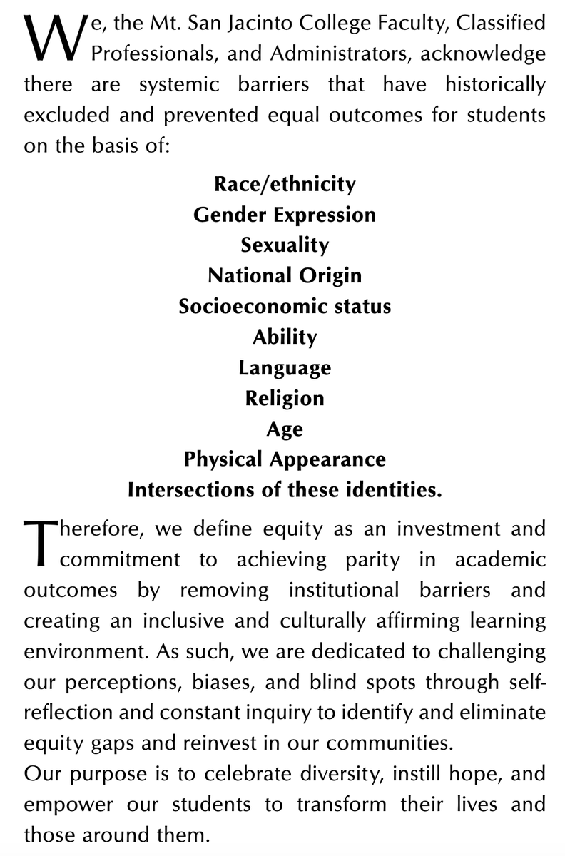 jjulius's tweet photo. .@StirlingAnna mentioned that MSJC has collectively developed a powerful equity pledge that is influencing campus culture. #detche19 https://t.co/WIQVowTE5X