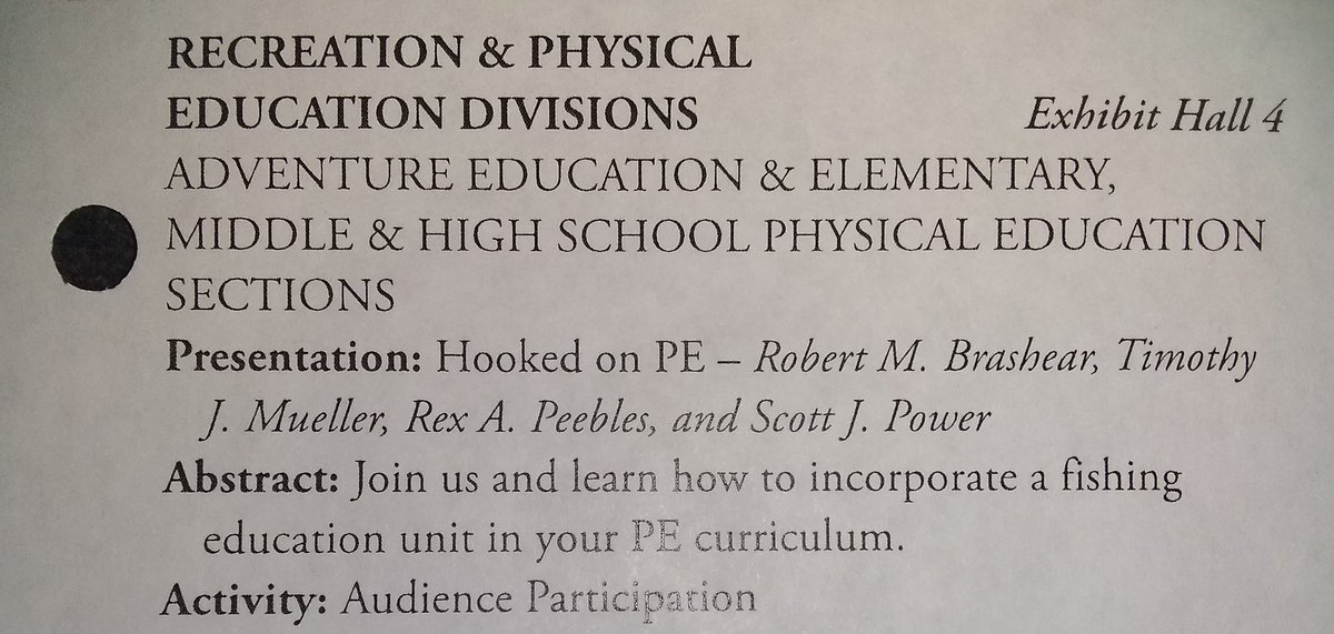 tjmueller66's tweet photo. If you're headed to TAHPERD, swing by to see our presentation...... Hooked on PE.  8:00 Thursday morning. https://t.co/Agt5tZqlWP