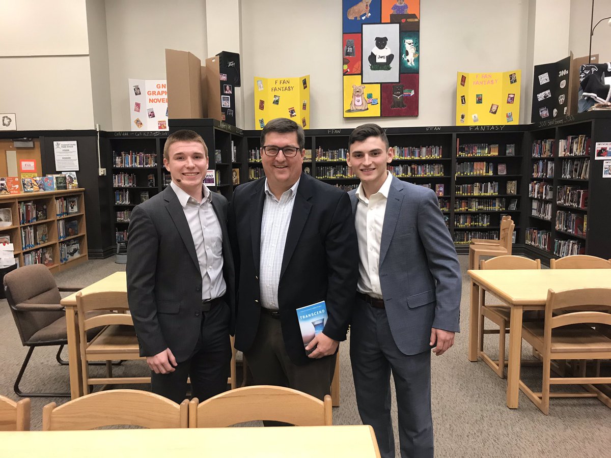 Had the pleasure of interacting with Nathan Wagner and Forrest Limon. Presented to our Student Leadership Council on their book “Transcend.” Two amazing young men with an inspirational message! <a href="/DaveSovine/">Dr. David Sovine</a> #FCPSinspires #Transcend