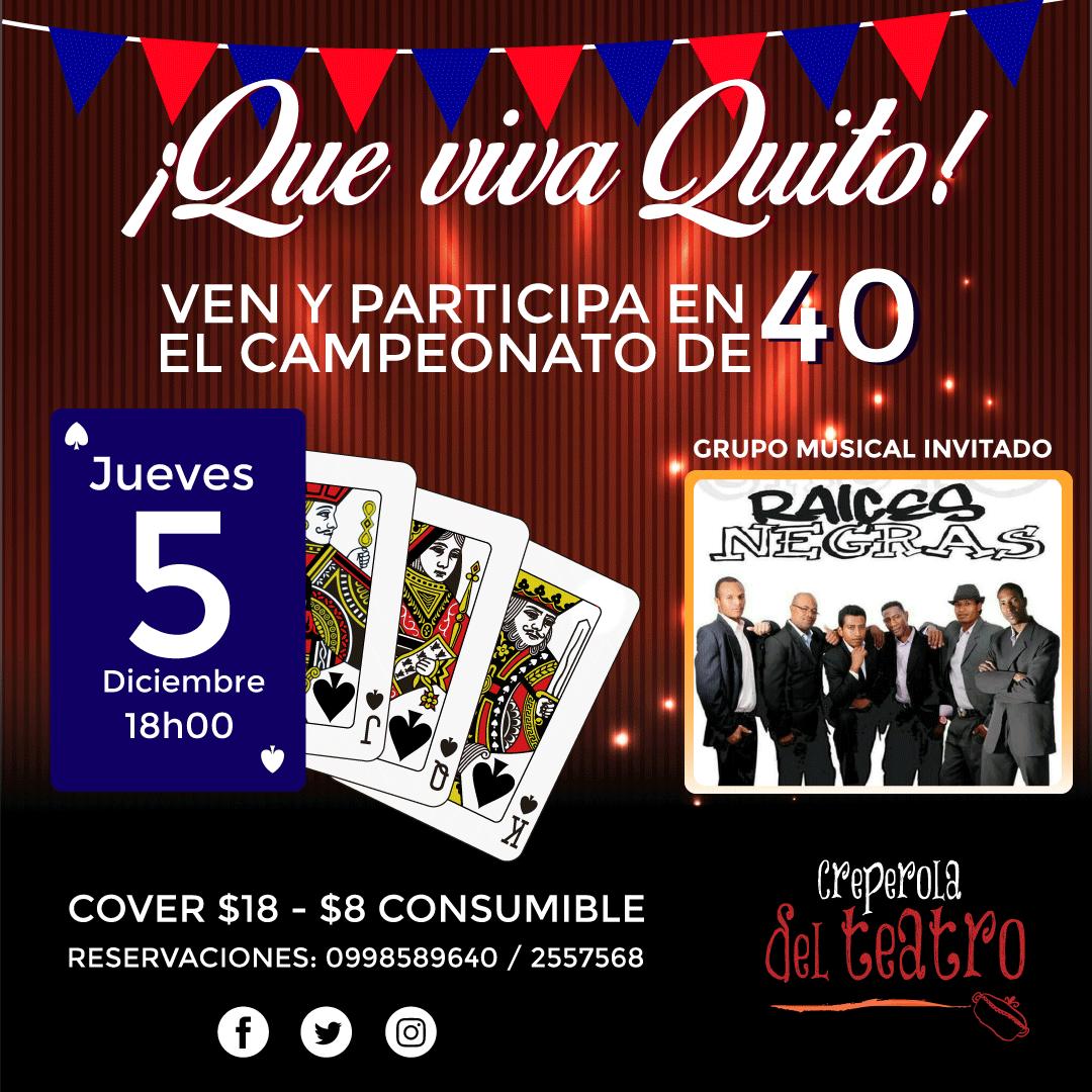 Las #FiestasDeQuito son en la Crepe. ¡haz tu reservación!