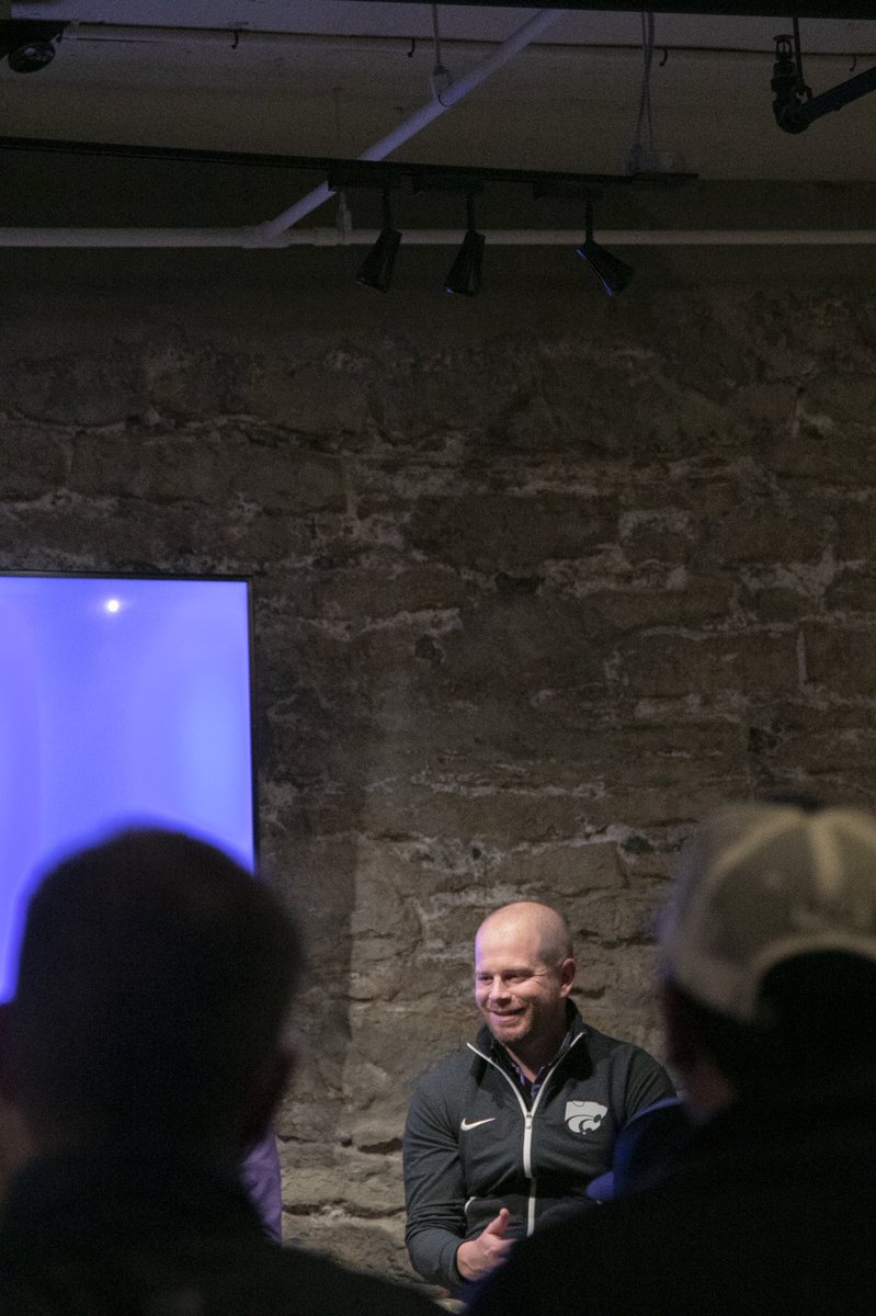 KStateMGolf's tweet photo. Really cool event, hanging with our @KCCatbackers family talking golf with a pair of #KStateMGolf pros - @adubwatkins and @therealstrebber at the @TheClubhouseEx1. https://t.co/RliBD44GzR