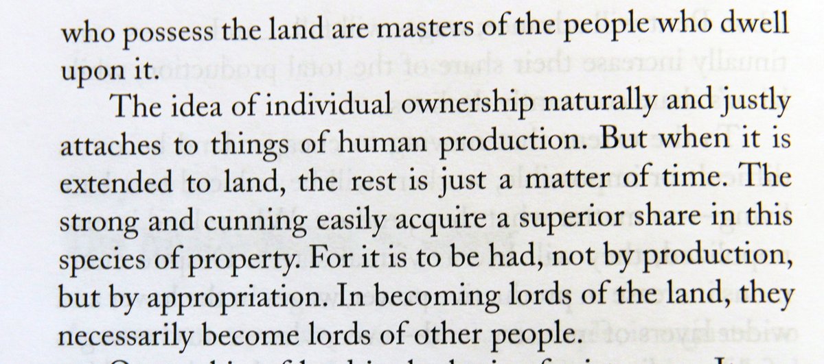 The second is right in the middle of the paragraph.Success and freedom - and access to life's necessities - does not go to who actually works more, produces more, or behaves better.Success goes to who is best at muscling others out of what NATURE created. #BasicIncome