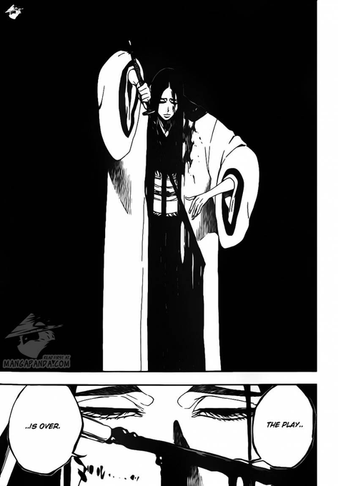 people often say the art in bleach got worse as it reached its finale but i think the opposite. i think very few controlled the limitations of a black and white medium the way kubo did. the minimalism near the end of the series wasnt lazy. it was masterful. 