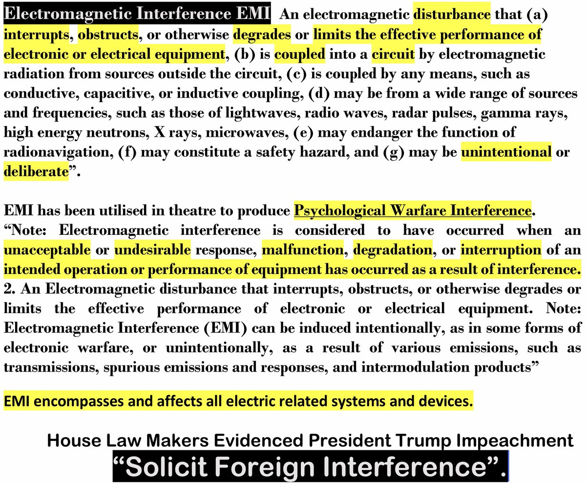 LinaJfairi's tweet image. #PoliticalForeignInterference
#ElectromagneticInterference
#PsychologicalWarfare
#PsychologicalInterference
#SolicitForeignInterference
#TrumpInterference
#OverwhelmingEvidence