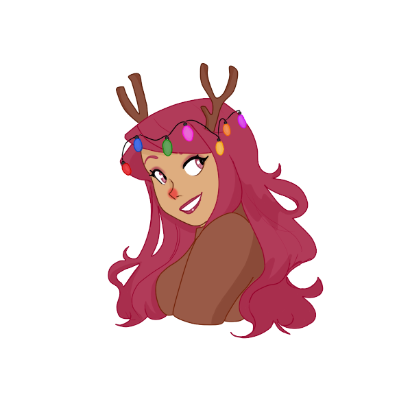 i havent had any time to draw lately :( but i thought with my hour or so of downtime i could wish you all a merry month with a festive drawing inspired by my mc skin 🎄