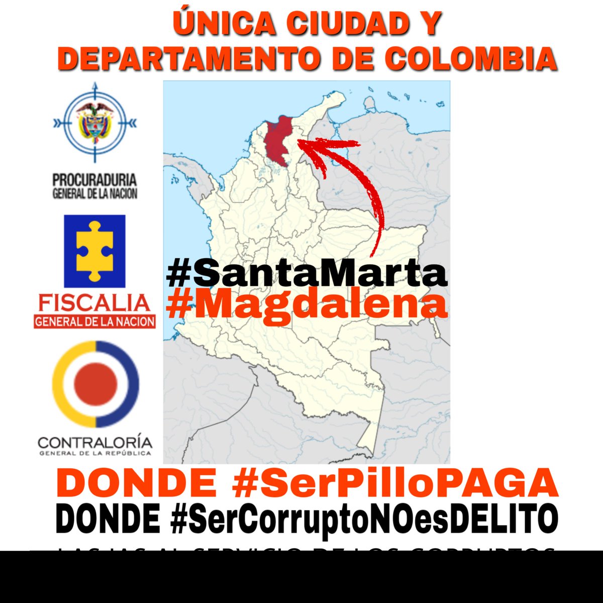 elgordoposada's tweet photo. En #StaMta y #Magd nuestros Representantes en el Congreso (excluyendo un par), no hacen nada por exigir a los entes de control tomar decisiones de fondo contra todos los actos de corrupción denunciados. La única ciudad y Dpto donde #SerPilloPAGA. Aquí #SerCorruptoNOesDELITO. https://t.co/YQXOz909li