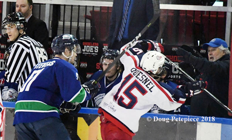 TheUnrealDougP's tweet image. @hawkesburyhawks Jeremy Quesnel played two seasons with #CornwallColts and Hawks Richard Morris Trainer had to quickly react when it appeared Jeremy was headed into hawks bench @joshferg1986