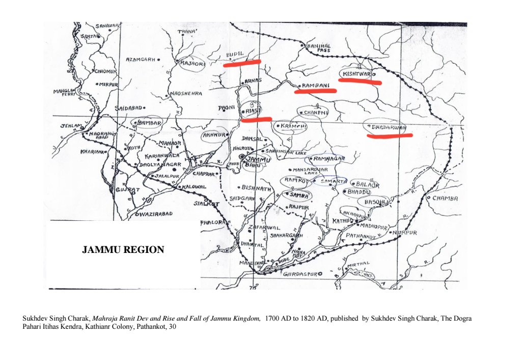 DAkkhar's tweet image. Kishtwar, Ramban,Bhaderwah are integral part of Jammu 

All these Hill Rajput principalities were virtually under Jammu regime during the time of Maharaja Ranjit Dev

Any attempt to divide Jammu division on religious grounds will have detrimental effect on stability of the region