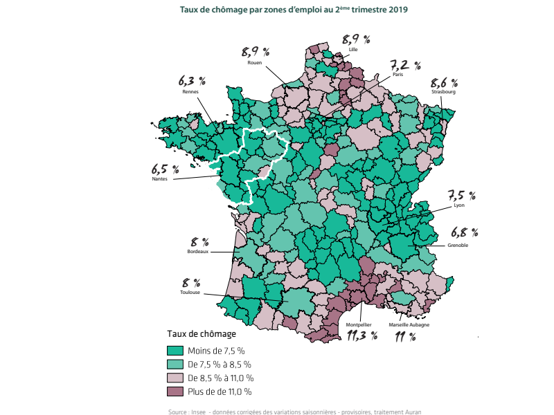 latch2flipflop's tweet photo. Pour @VieAGrenoble. 😇 
Malgré une évolution de l'emploi salarié privé plutôt faible dans la zone d'emploi de #Grenoble (9ème sur 12), son taux de chômage reste plutôt faible par rapport aux autres Métropoles (3ème sur 12).  
source: https://t.co/1iw2g5GS0v https://t.co/gSw1mvENd4