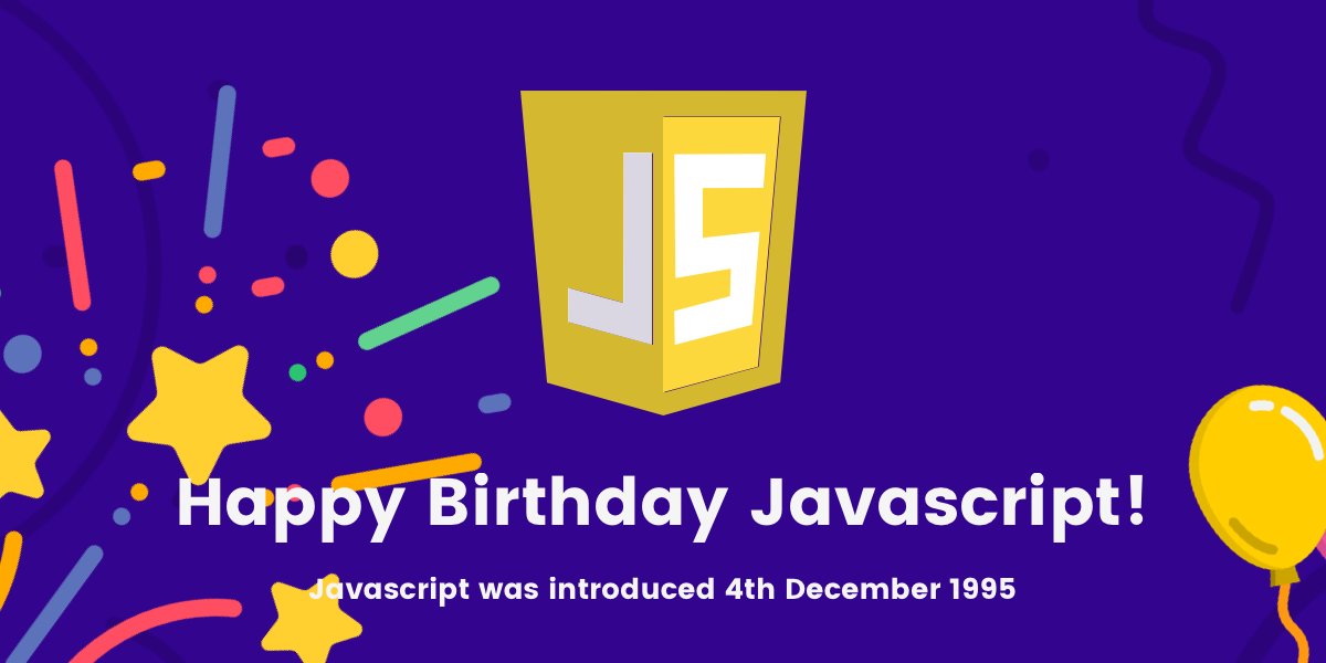 duomly's tweet image. It's Javascript Birthday today!
Javascript was introduced 4th December 1995
Share it to celebrate!
#duomly #JavascriptBirthday #js #javascript #javascript30