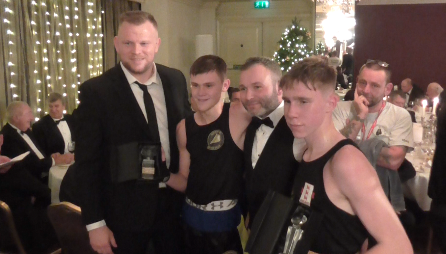 Joe Joyce from <a href="/BristolBears/">Bristol Bears 🐻</a> presents awards at Monday night's show. The DVD of all the action is available to order now via the website.... bristolsportingclub.com/dvds.html