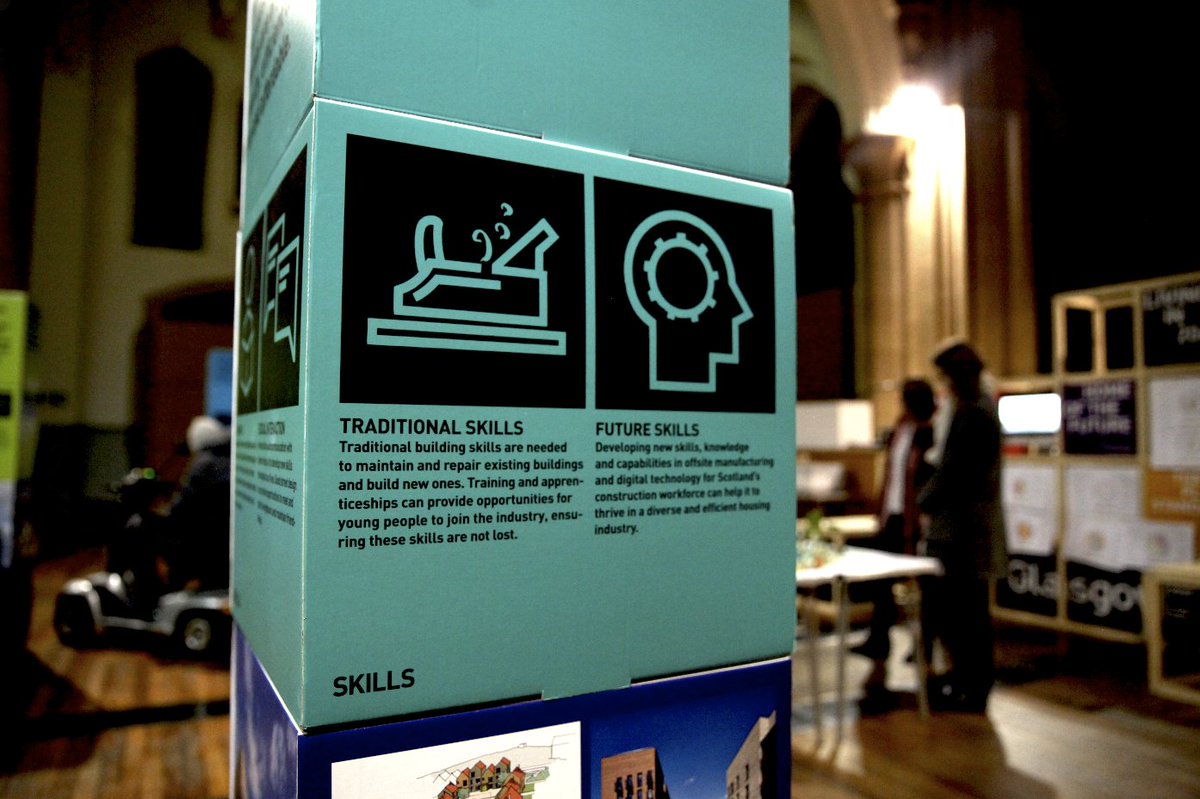VoicesLives's tweet photo. Our exhibition takes a holistic look at housing and living in Scotland now and in the future. What skills will we need in the future, and which traditional skills do we need to preserve? @ScotGovPlanning @ScotGovFairer  @ArcDesSco image by Craig Stewart. #housing2040 #ht2040 https://t.co/siOWEDdWDM