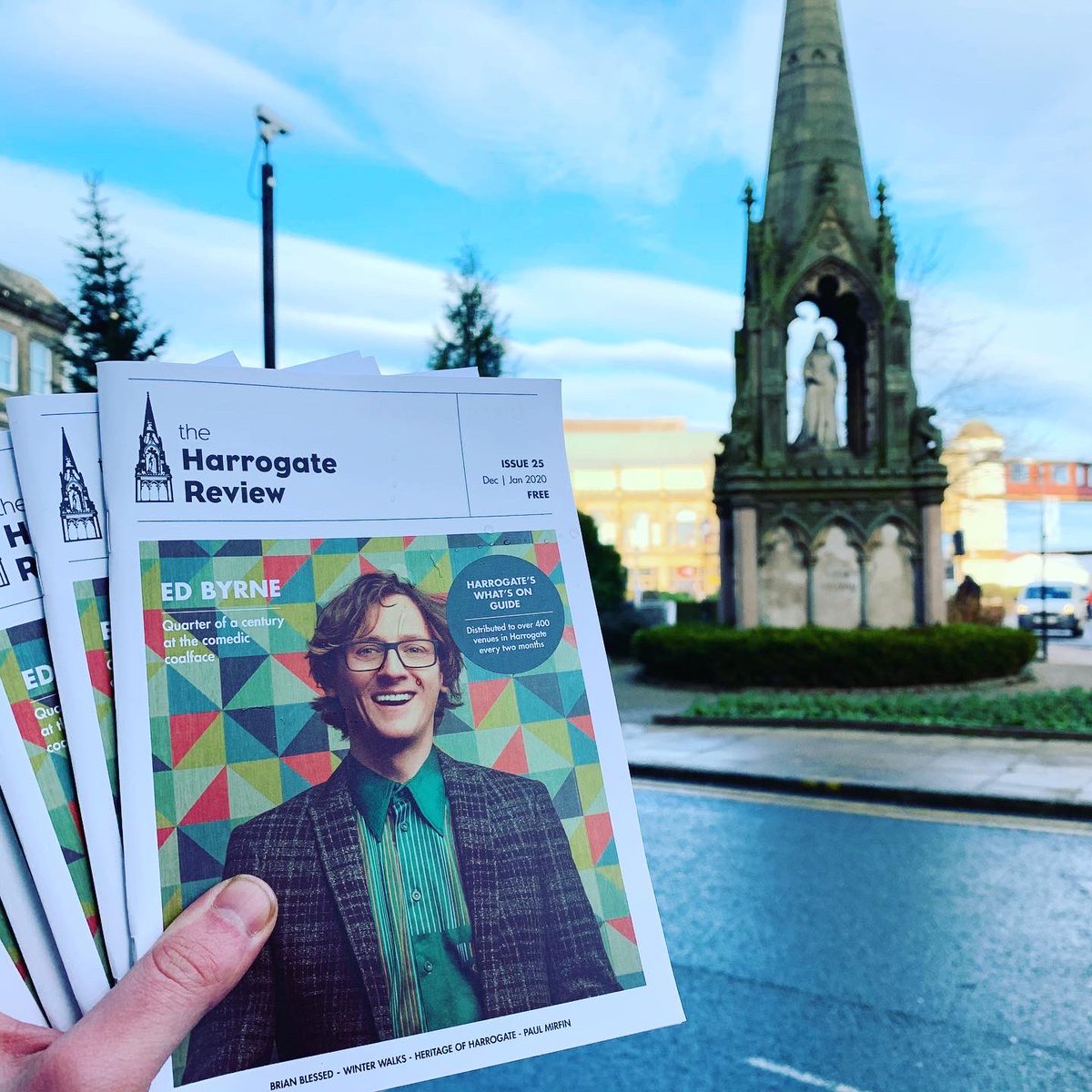 ReviewHarrogate's tweet photo. Have you picked up your copy of the The Harrogate Review yet? We held a super day distributing on Monday and copies are available in venues all over town. Where do you get yours? #harrogate https://t.co/EJcqXCMlpR