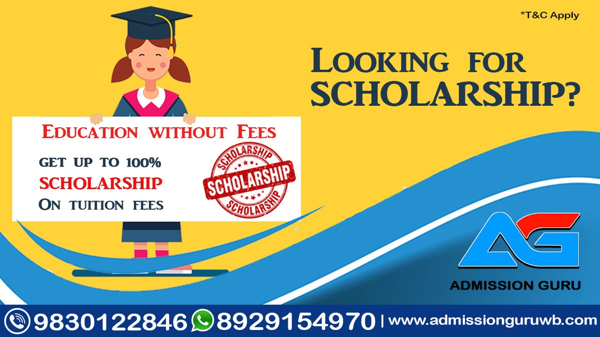 Are you looking for #Scholarship? Appear for an online exam now and grab up to 100% scholarship on tuition fees.

admissionguruwb.com/online-test/

#OnlineScholarship #Education #Kolkata