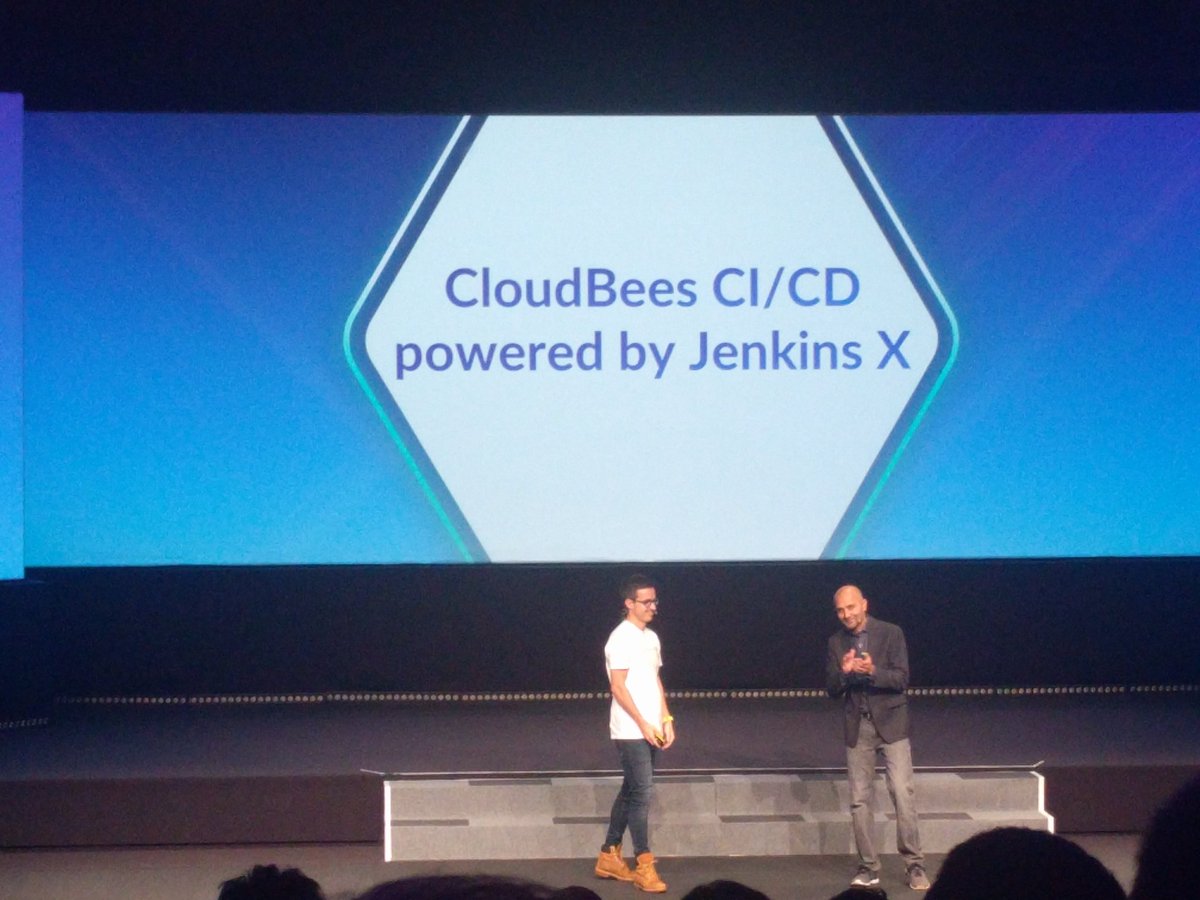 @moritzplassnig announcing the @CloudBees managed service for @jenkinsxio running on @GCPcloud