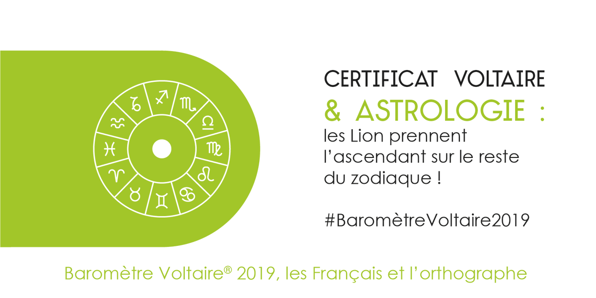 projet voltaire on twitter barometrevoltaire2019 les francais et l orthographe etes vous ne sous une bonne etoile quels signes astrologiques vous permettent d esperer les meilleurs scores au certificat voltaire rien d avere twitter