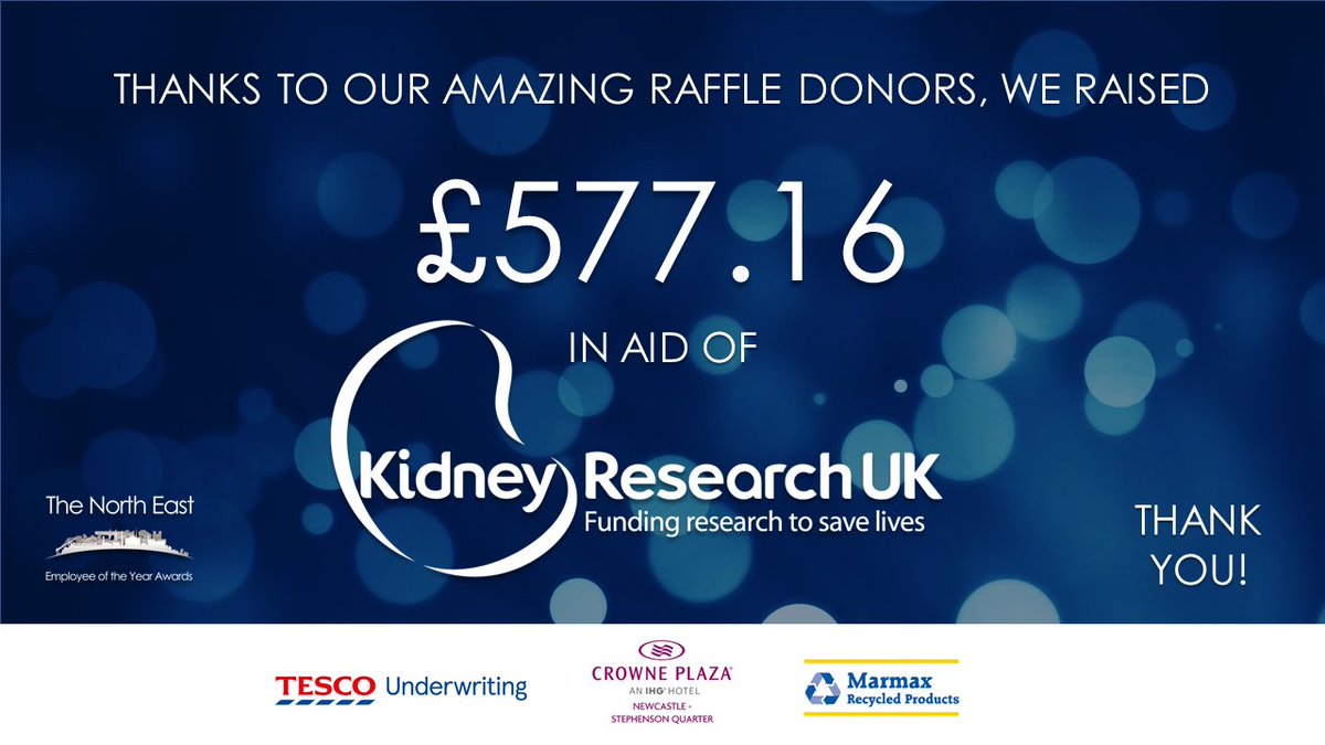 NE_Employee's tweet photo. Great news for an amazing cause!  To find out more about @Kidney_Research visit their website https://t.co/h1ELf7MCkQ 💜 #NEEA19 #TescoUnderwriting @CrownePlazaNCL @MarmaxProducts https://t.co/cmEHVrgYuk