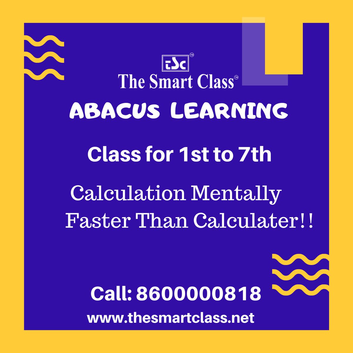 TheSmart_Class's tweet photo. Abacus Learning !!
Class for 1st to 7th
Calculation Mentally Faster than Calculator
Call: 8600000818
https://t.co/nrVQeF4fiC
#tsc #thesmartclass #knowledge #abacus #learning #education #art #school #fun #life #learn #work #technology #world #memes #motivation #study #english https://t.co/A7B154CGq3