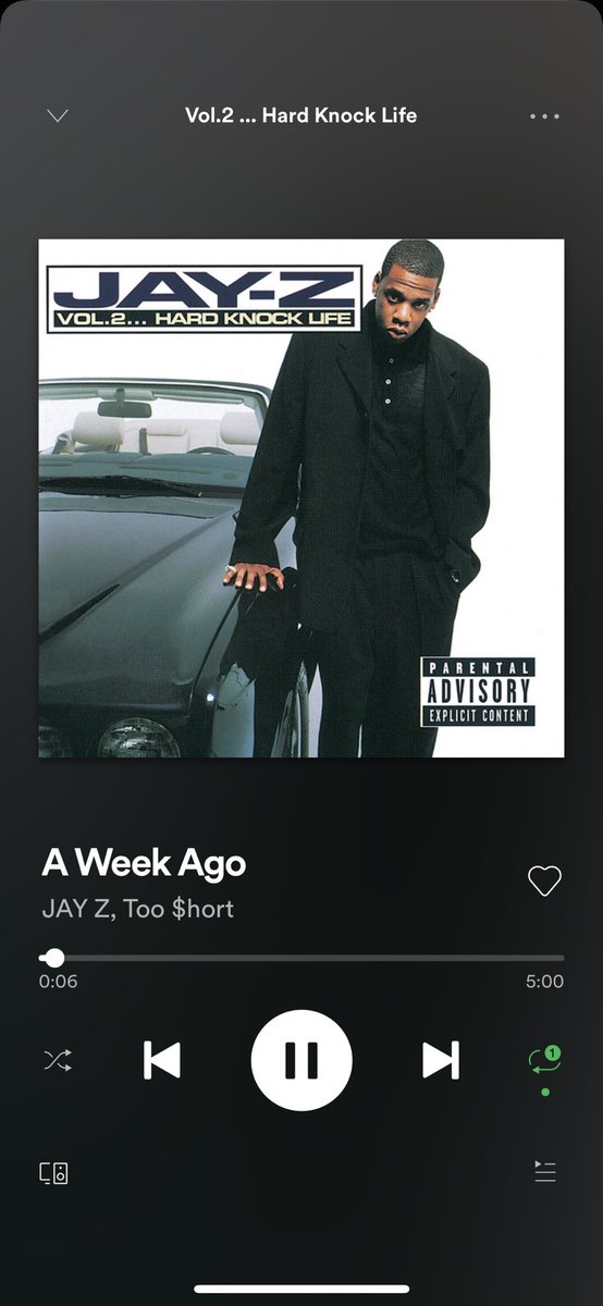 Just saw Hov put the whole catalogue back on Spotify, straight to...