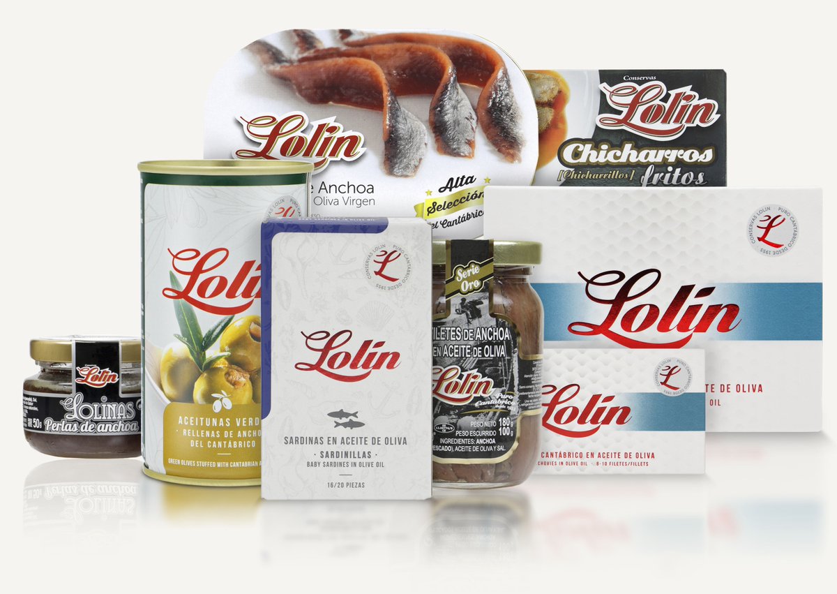 ConservasLolin's tweet image. LOTE 3 SURTIDO #Lolin 39,90 € (IVA incluido)
2 Filete de anchoa en aceite de oliva doble octavillo
Tarro de filete de anchoa en aceite de oliva
Filete de anchoa en A/O virgen "Alta Selección"
Lolinas
Chicharrillos
Sardinillas
Aceitunas verdes rellenas
Caja serigrafiada