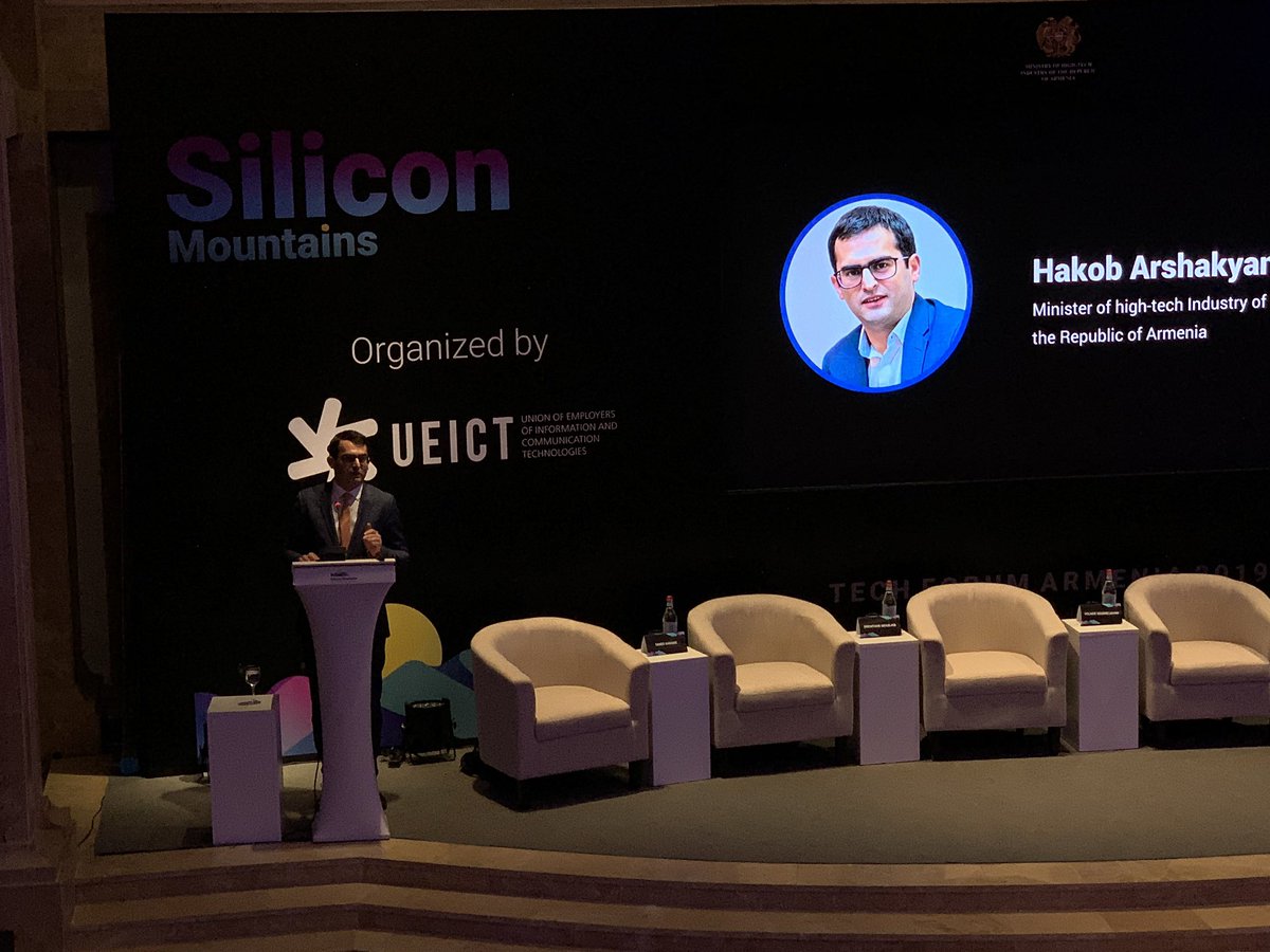 Aram Pakhchanian (@arampak) on Twitter photo Minister <a href="/HakobArshakyan/">Hakob Arshakyan</a> is announcing the Virtual Bridge programme to connect Armenian startups with Silicon Valley at Silicon Montains conference. Minister <a href="/HakobArshakyan/">Hakob Arshakyan</a> is announcing the Virtual Bridge programme to connect Armenian startups with Silicon Valley at Silicon Montains conference.