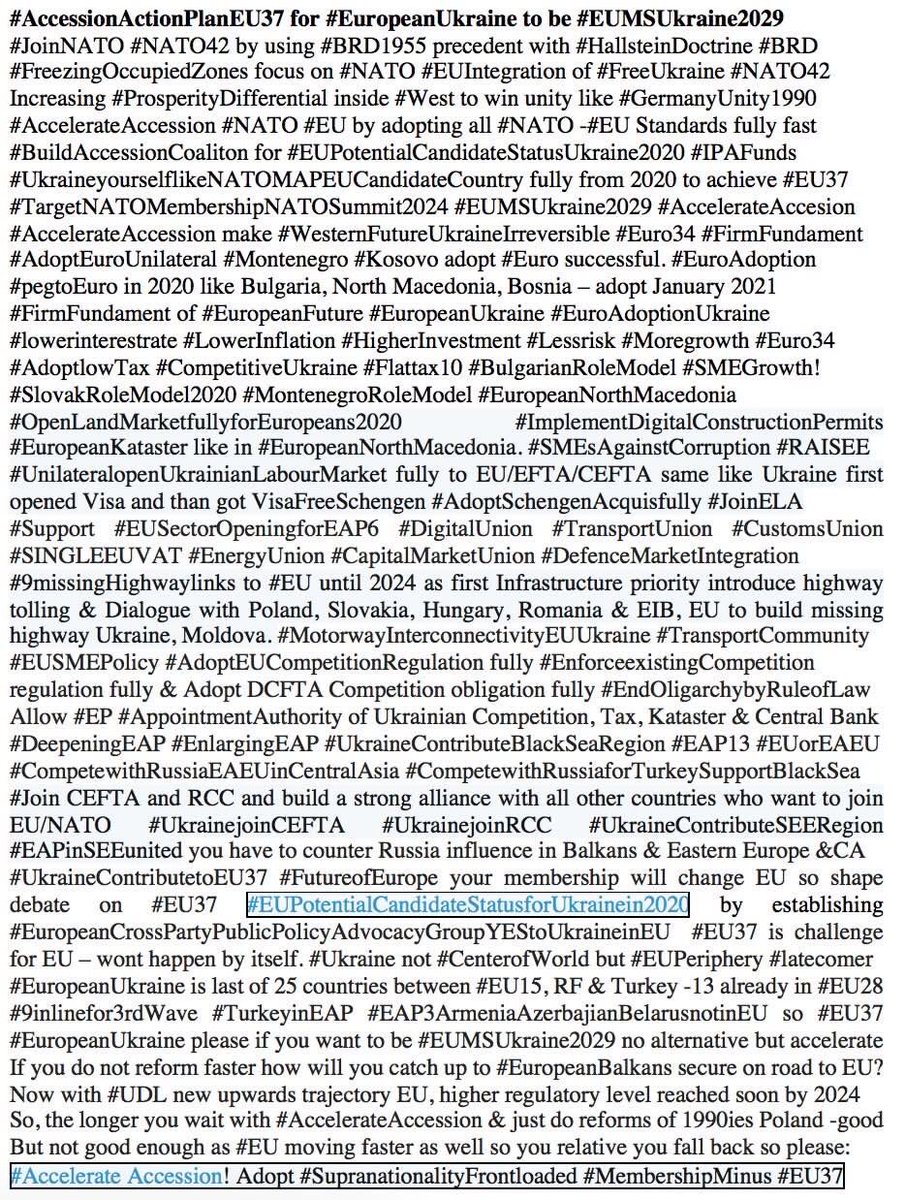 GunterFehlinger's tweet photo. @UA_EUMission @ZelenskyyUa @EU_Commission @vonderleyen @MFA_Ukraine Good but please we need #EUPotentialcandidateStatusUkraine2020 including IPA funding @JHahnEU @EU_Budget @EP_President to be ready for 2029 #EUMSUkraine2029 and please territorial integrity is normal in Europe 2019- or at least it should be - @EmmanuelMacron https://t.co/aStQPuRrDR
