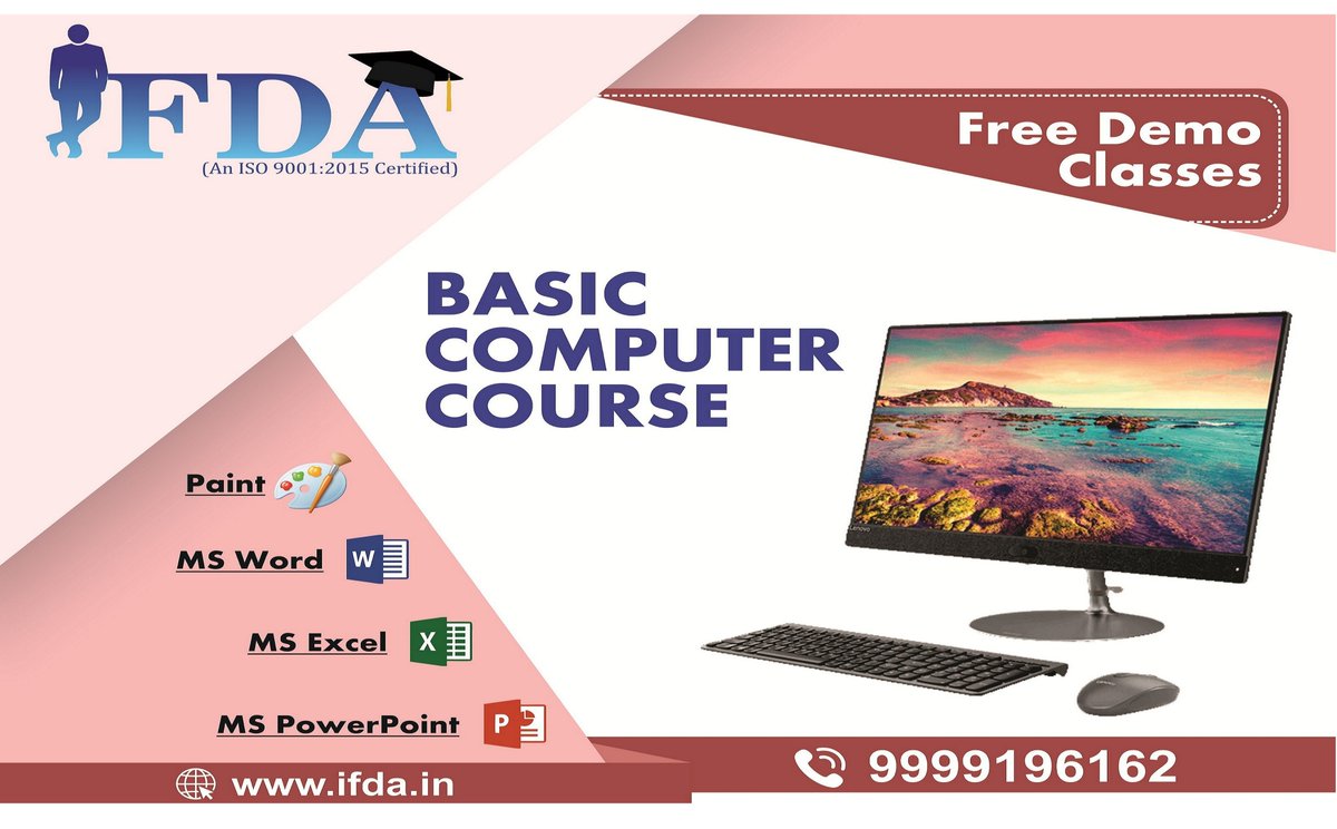 ifda_Institute's tweet image. Scholarship Discount!!!!
Computer Basic Course
Get Rs. 2000/- Discount
100% Practical Training
Choose IFDA Choose Success
#IFDAInstitute, #ComputerBasic, #ComputerBasicCourse, #ComputerBasicTraining, #ComputerBasicInstitutekalkaji, #ComputerBasicTrainingInDelhi, #Twitter