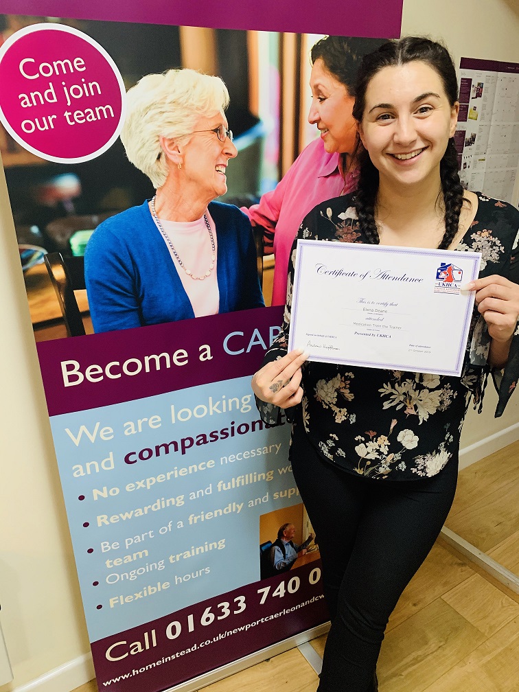 HomeInsteadNewp's tweet photo. Congratulations to our Recruitment Manager Eli on passing her UKHCA Medication Train the Trainer Course. Well done! 😁😁 https://t.co/0nsMmwBJv3