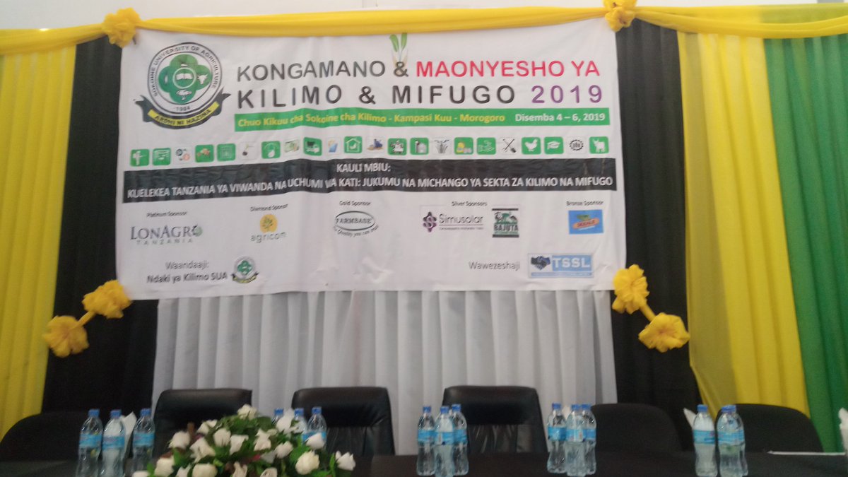 JYabeja's tweet photo. Conference on Agri-solutions organized by Sokoine University of Agriculture (SUA) and counterparts. Objective- to share developed and tested Agri-solutions for agri development. We anticipate to present #seedtracker @l_lava and #NURU @jamesplegg developed by #IITA and partners. https://t.co/GDqj1t6gMy