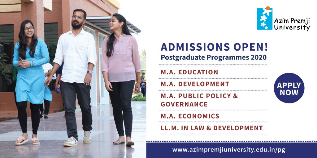 Image result for azim Premji University admission poster