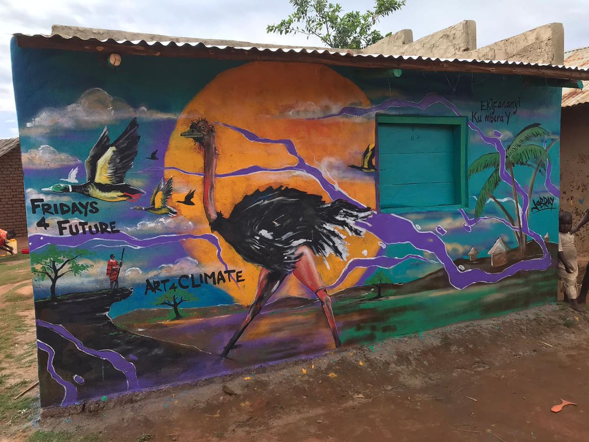 Using Art to raise attention towards the #ClimateCrisis and promote #ClimateAction. <a href="/Fridays4FutureU/">Fridays For Future Uganda</a> <a href="/Fridays4future/">Fridays For Future</a> we unveil new #Art4Climate paintings at Lingira Island on Lake Victoria. <a href="/GretaThunberg/">Greta Thunberg</a> <a href="/ElmGrace/">Grace (is inactive but stands with 🇵🇸🇸🇩🇨🇩)</a> <a href="/janine_ok/">Janine Okon</a> <a href="/GreenCampaignAf/">GCCA</a>