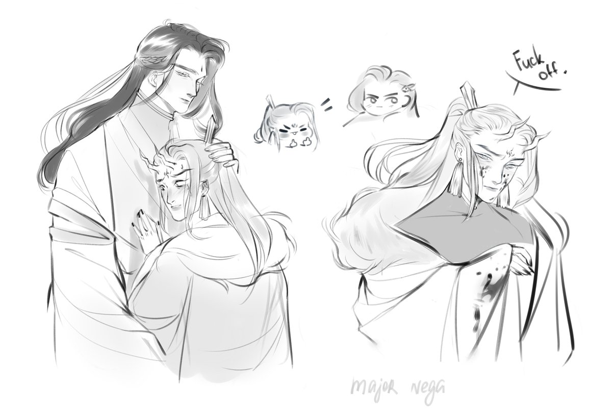 moshang reverse!au Mobei as An Ding Peak Lord and Qinghua as demon