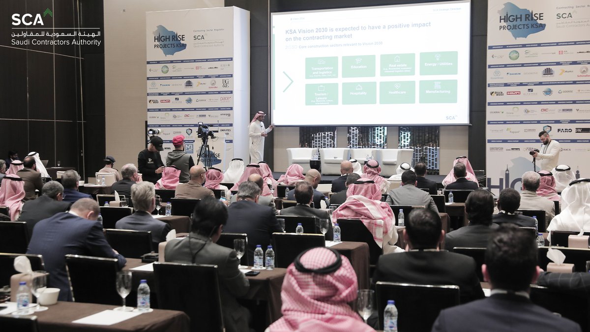 SCA2030's tweet image. الأمين العام للهيئة يفتتح مؤتمر المباني الشاهقة والذي يقام على مدى يومين في فندق فيرمونت بالرياض.
#highriseprojectsksa