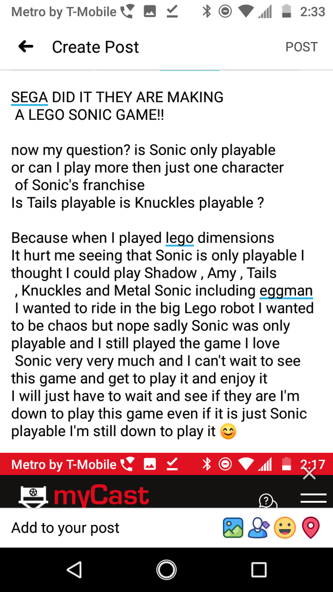 SpyroForSmash's tweet photo. It's happening?!?! #LEGO #Sonic 
LEGO SONIC GAME

Now this I can see happening .

@SEGA @sonic_hedgehog @SonicMovie #sonicthehedgehog 
@LEGO_Group https://t.co/nsCPOUfu1s