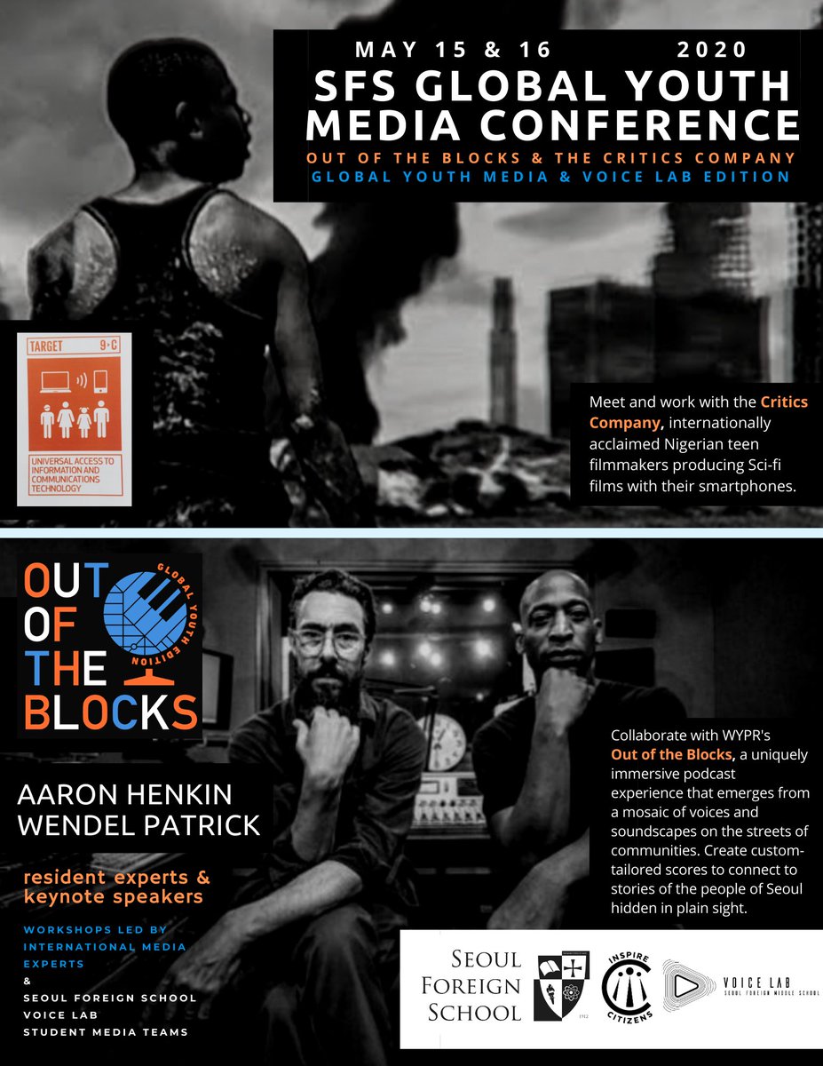 inspirecitizen1's tweet image. Wonderful to now have @BCISonline @KatiePetch1 @mehrbach @mrtongsis @OutoftheBlocks1 @thecritics001 @TanyaLeClair @EugLeonard @VoiceLab2 already in for the Global Youth Media Conference
Register:
inspirecitizens.org/2020-global-yo…
Who&apos;s next?
@SDGgeek @NathanLill1 @clos_gm @cecigomez_g