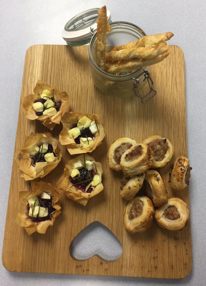Using different types of pastry to make Christmas nibbles at our Duke of Edinburgh cookery club last night. Well done everyone!