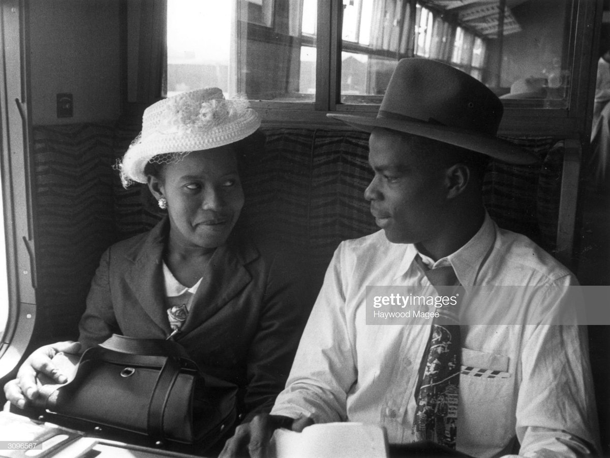 On the train from Southampton to London Victoria, 1956. Photo by Haywood Magee
