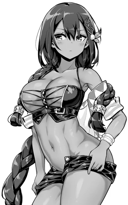 見切れてないサウスダコタ通常衣装&amp;ネコミミです。
#アズ4
#びそくぜんしんっ
#アズールレーン 