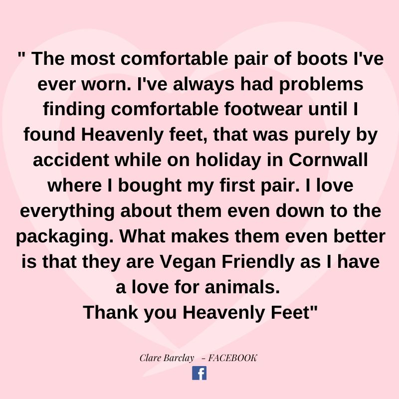 We know comfort. Now Clare does too....... #ThanksClare #Newboots #Veganfriendly #Heavenlyfeet #dailyboots #whatourcustomerssay #winterboots #stylelovescomfort