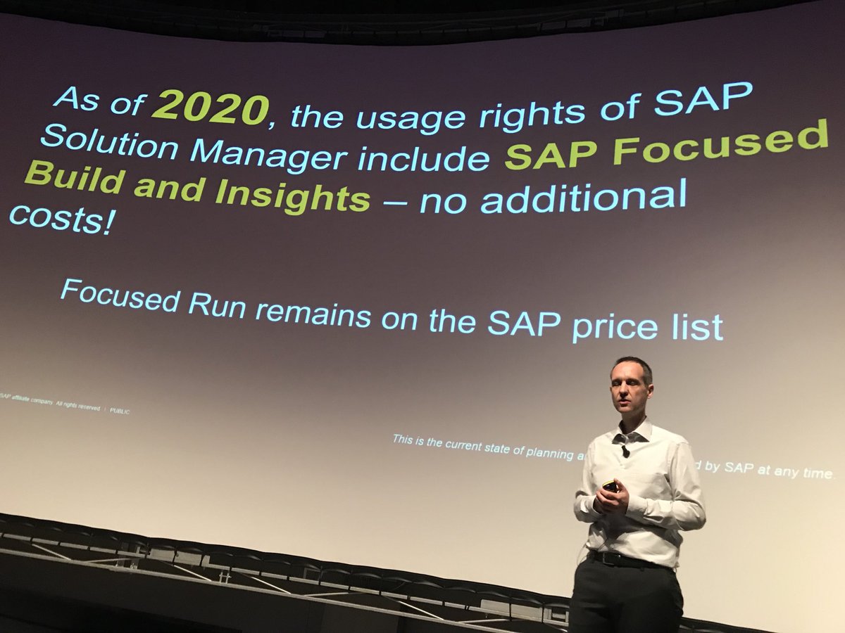Focused Build and Focused Insights are available at no additional cost in 2020!
#solman #soled19