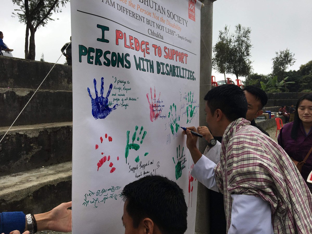 AsiaDahw's tweet photo. @AsiaDahw's NGO partner, Ability Bhutan Society celebrating #InternationalDayofPersonsWithDisability by inviting local leaders,stakeholders, people with #disabilities  &amp; their families &amp; conducting activities such as sports, fashion walk, exhibition, singing, dancing etc. https://t.co/eKwEgQwD8W
