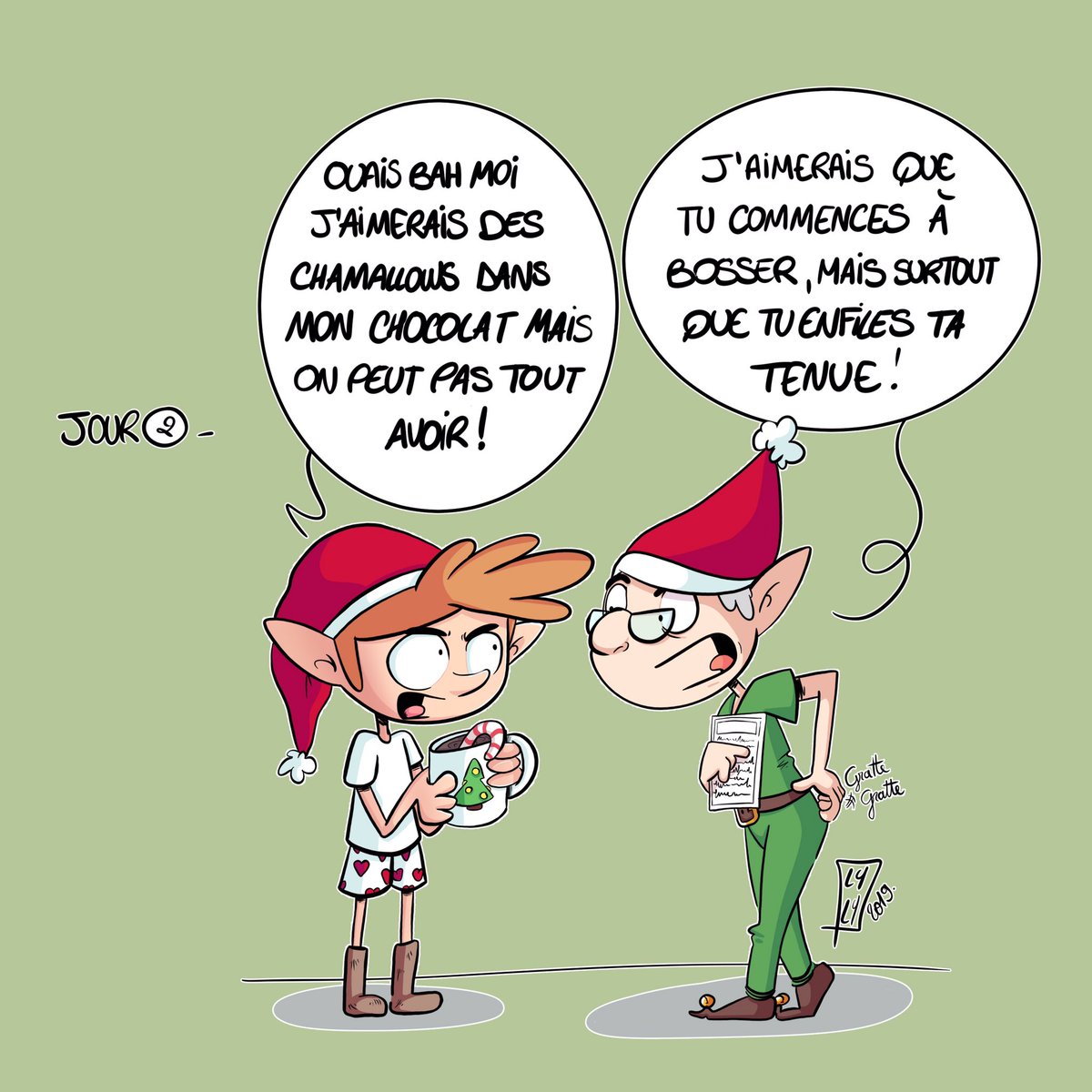 MissLittlyly's tweet photo. Hellooo 🥰 allez jour 2 du #calendrierdelavent de @k.b_creations #avent2019kb #drawdecember #drawdrawdraw #drawchallenge #cartoony #strip #bandedessinée #digital_art #illustration #digitalart #dessin #dessindujour #drawoftheday https://t.co/YaRifKkx7H