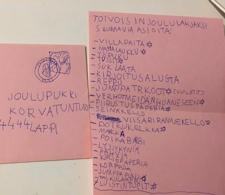 FagerPetra's tweet photo. Äiti löysi toivelistani 90-luvulta.
Ainakin mankan sain.
#toivelista #joulu #joulupukki https://t.co/46cdEovi8J