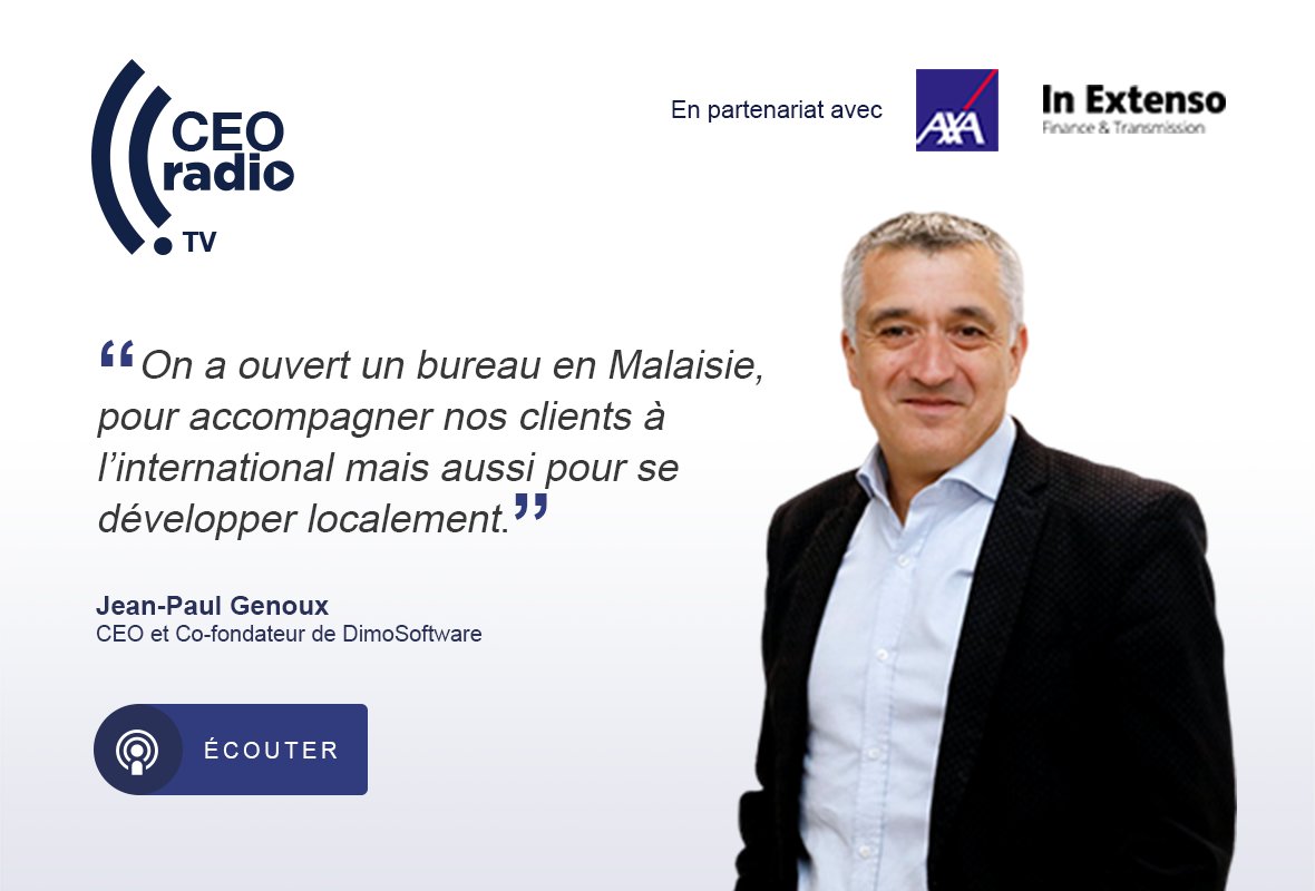 Au micro de <a href="/CEORadio_tv/">CEO Radio.Tv</a> cette semaine, nous recevons <a href="/Jean_Paul_Dimo/">Genoux jean-Paul</a>, CEO et Co-Fondateur de <a href="/DIMOSOFTWARE/">DIMO Software</a>

Ecoutez son interview sur notre site : ceoradio.tv

En partenariat avec <a href="/AXA/">AXA</a> et <a href="/InExtensoFT/">In Extenso Finance</a>.

#podcast #CEOradio #DIMOSoftware