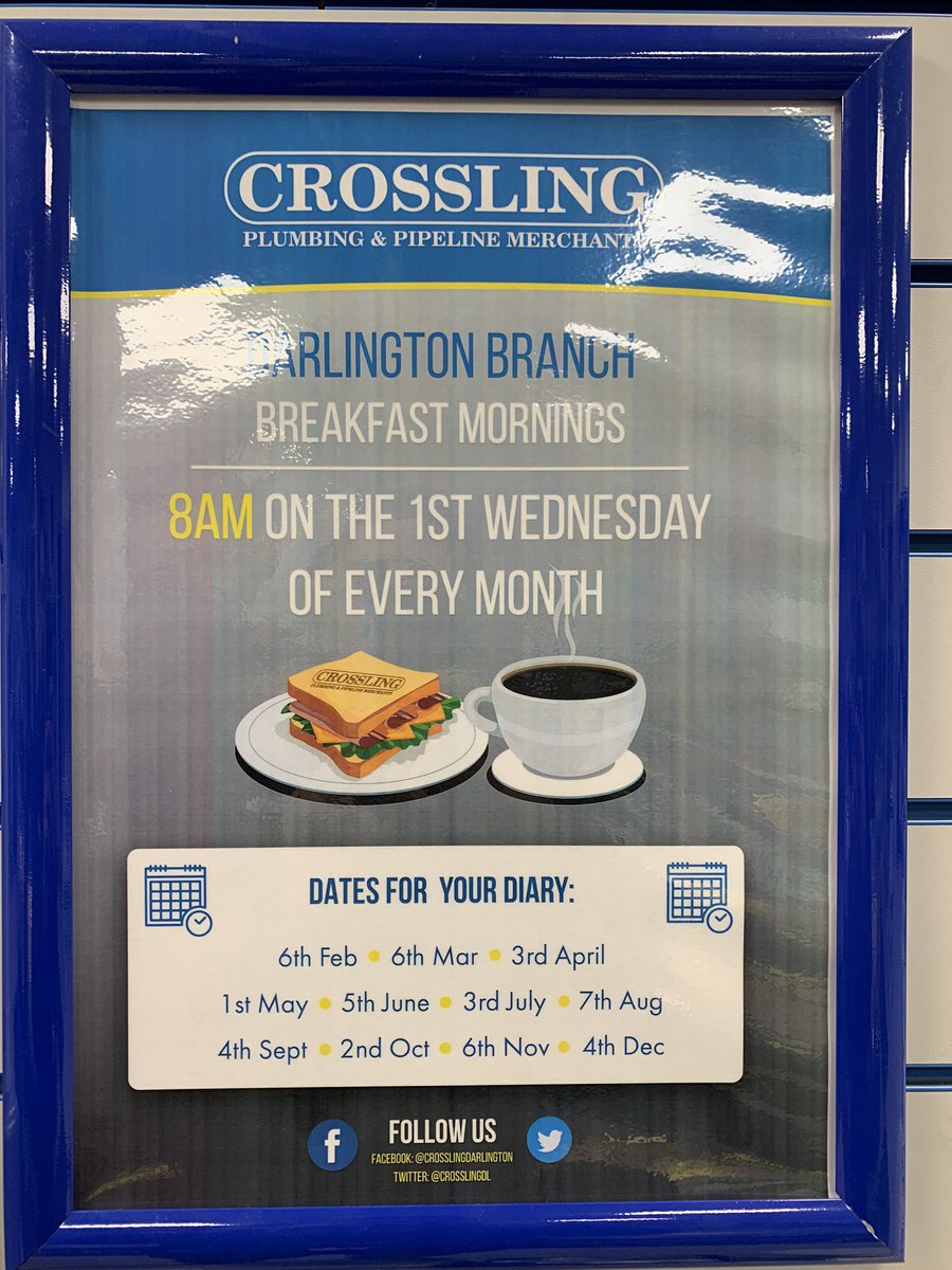 Good morning world 🌍 it’s hump day and I am here <a href="/CrosslingDL/">Crossling Darlington</a> with the amazing BAXI 600/800 <a href="/baxiboilers/">Baxi UK & Ireland</a> and the Main Eco Compact <a href="/MainHeating/">Main</a> on display so why not pop in for a chat and some breakfast 😋