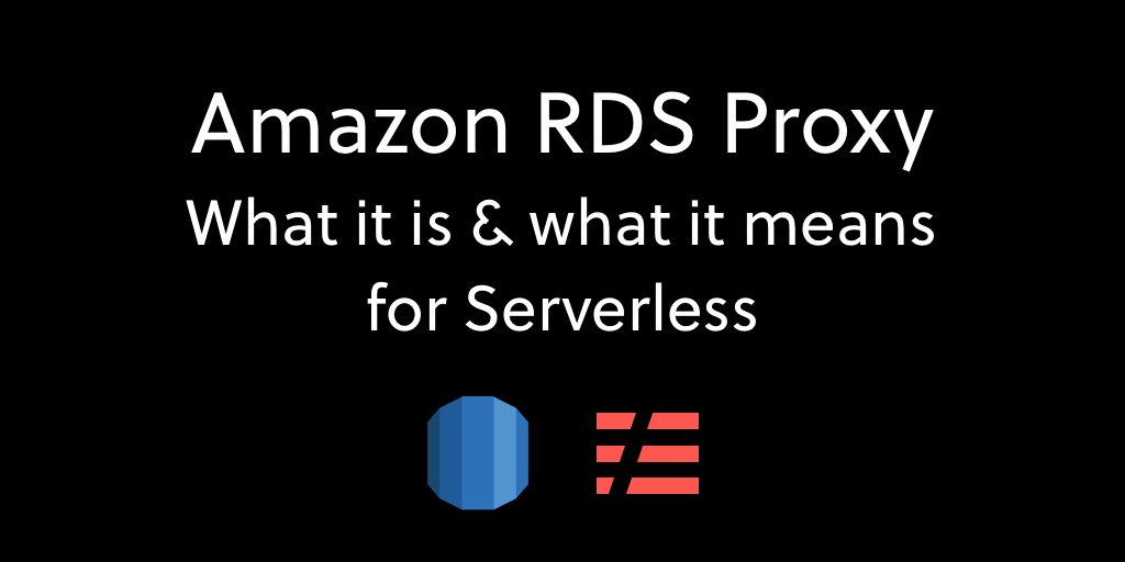 goserverless's tweet image. New launch @ #reInvent2019: Amazon RDS Proxy

This solves one of the biggest objections of using relational databases in serverless applications. 

Learn more here: serverless.com/blog/amazon-rd…