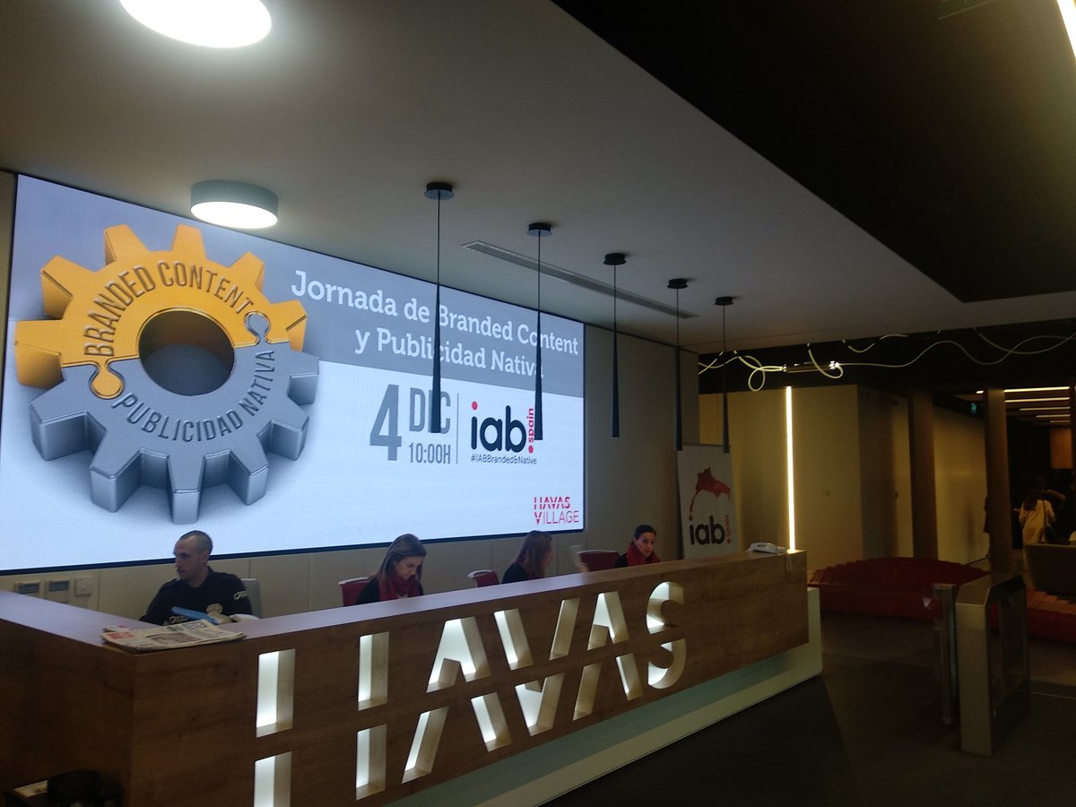 mkdirecto's tweet photo. Ya estamos en @HavasVillageES para asistir a la Jornada de Branded Content y Publicidad Nativa de @IAB_Spain
➡️ Todo listo para escuchar el caso de éxito de @bbva con "Aprendemos juntos" y posterior mesa de debate con grandes profesionales #IABBrandedNative https://t.co/kwdX77yKKk