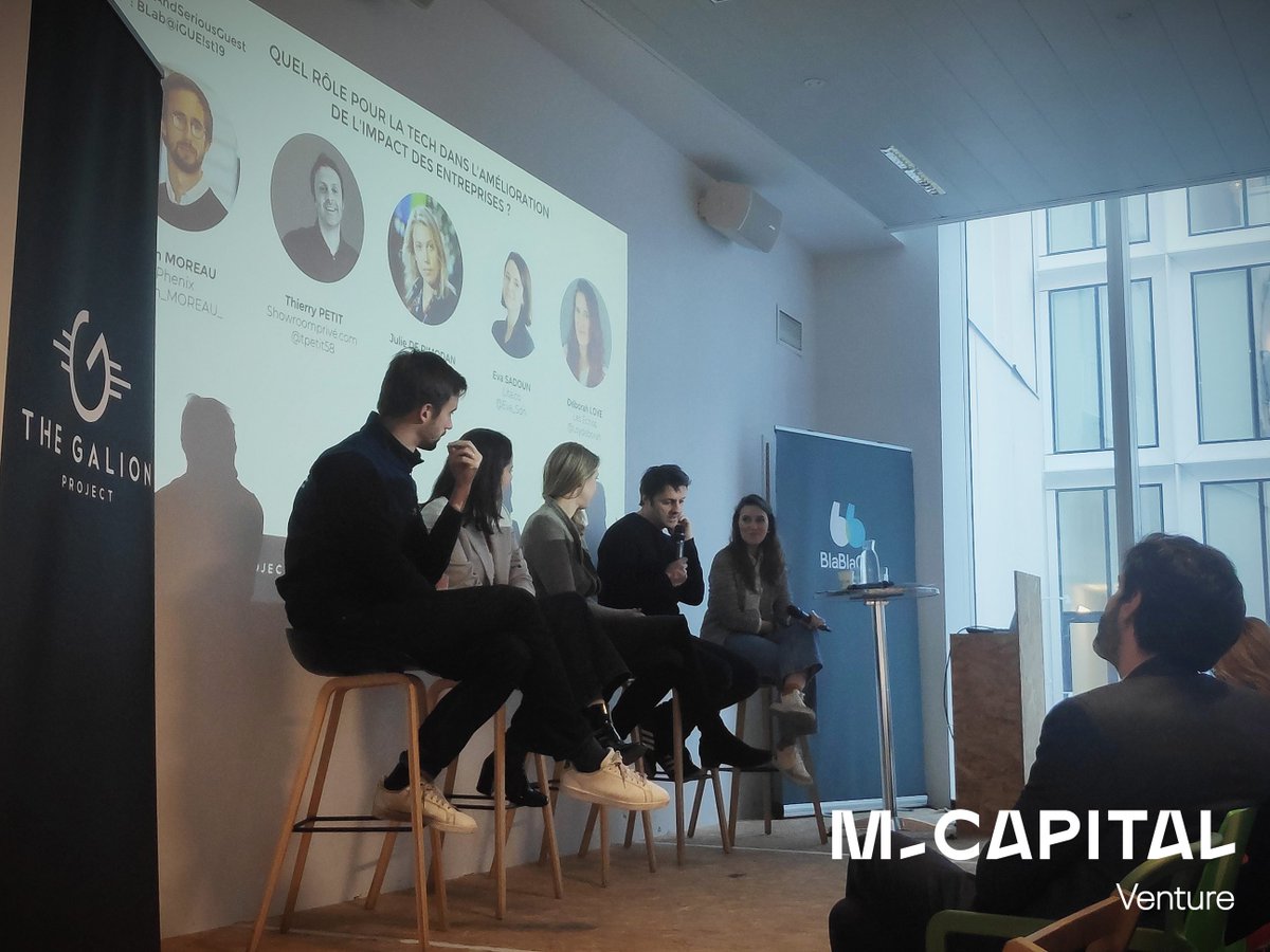 MCapitalPartner's tweet image. Ce matin @TheGalionP présente chez @BlaBlaCar_FR son nouvel outil : Le Galion #ImpactSolutions, 40 solutions pour des entreprises plus responsables. Une table ronde avec @Jean_MOREAU_ , @tpetit58, @Judepim, @Eva_Sdn &amp;amp; @loydeborah.
- Avec @VictorCh4n de M Capital