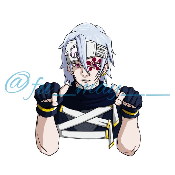 FumaさんがTwitterに投稿した宇髄天元(鬼滅の刃)のイラスト。